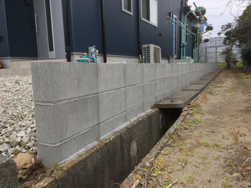 境界ブロック工事